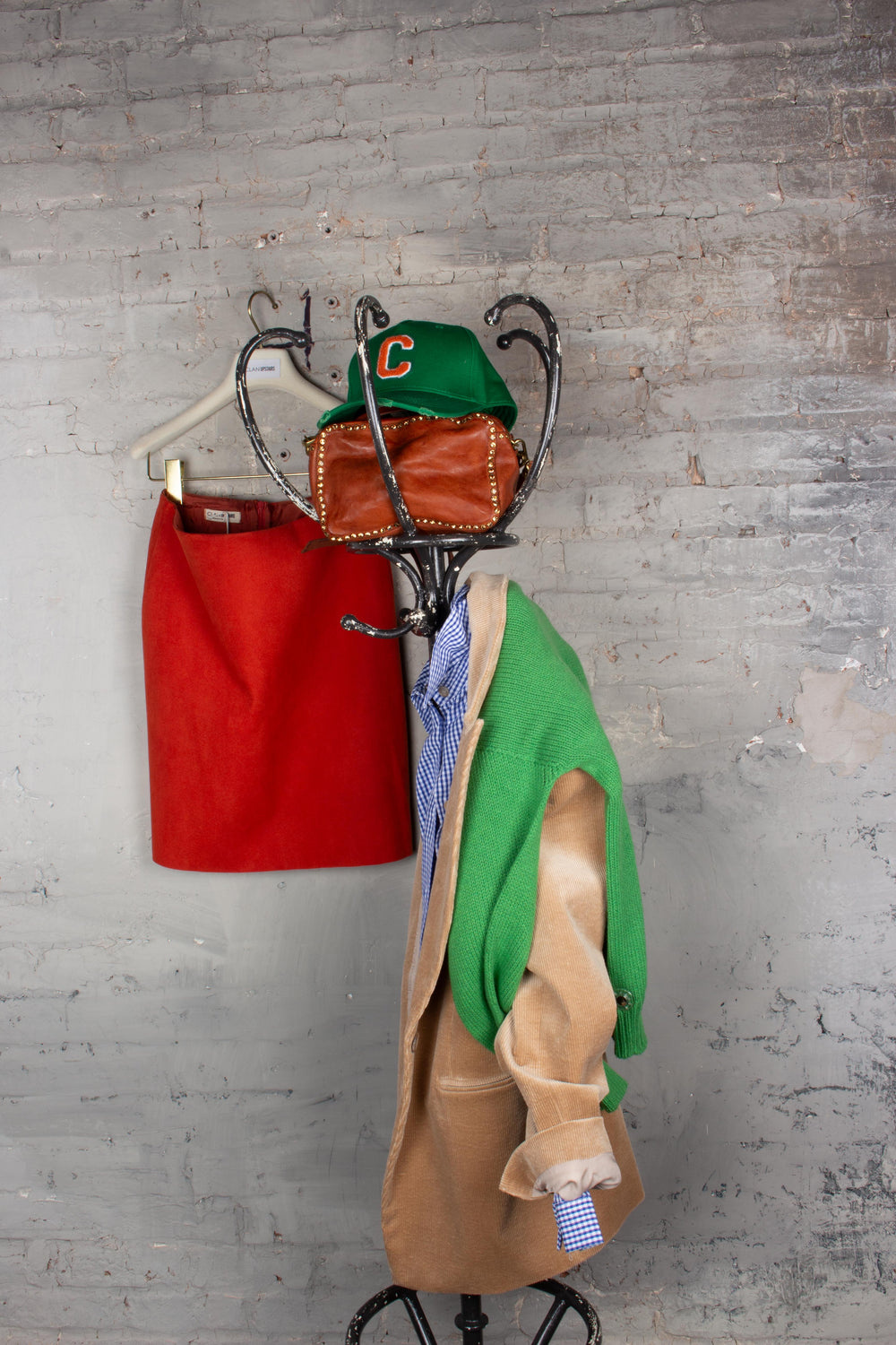 AYLA ECOLEATHER RED Skirt by Clan Upstairs Private Label