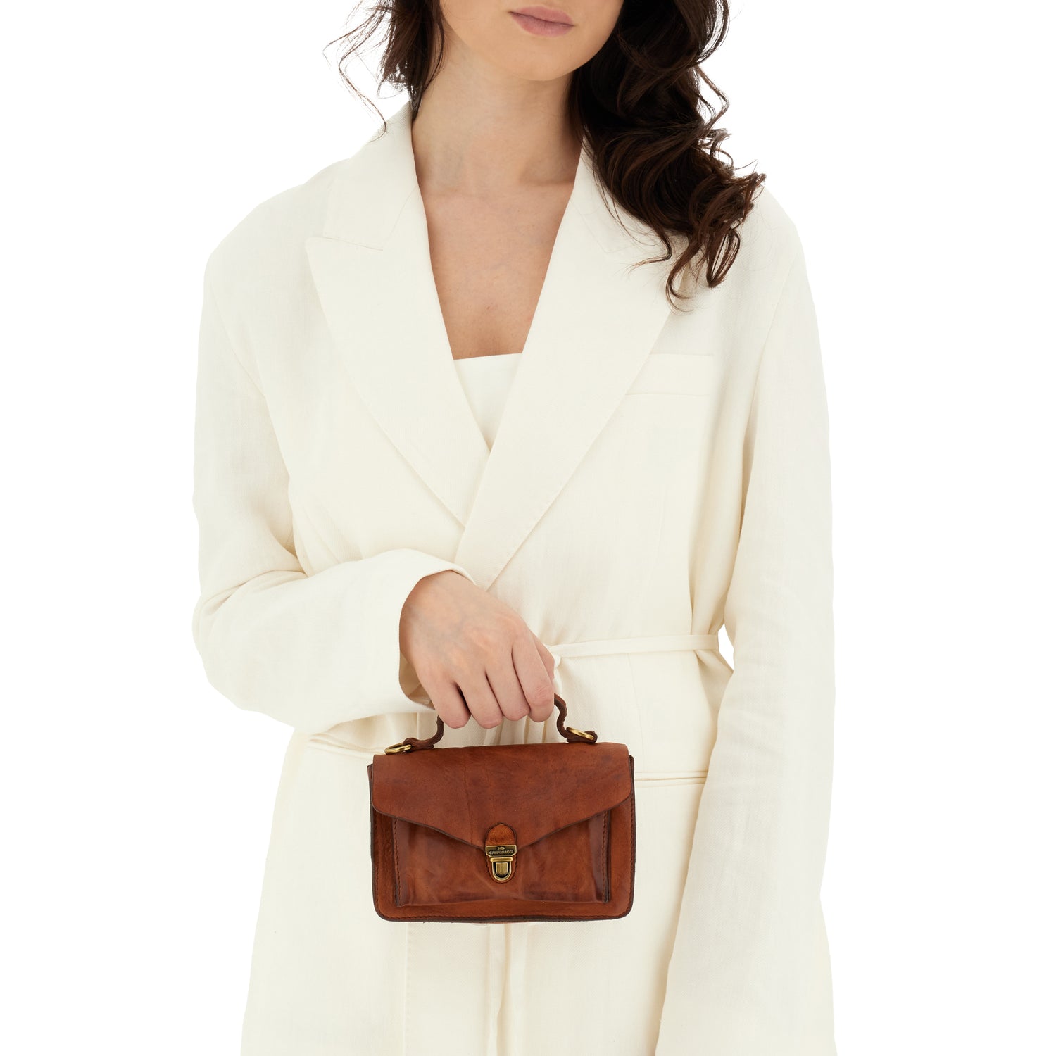 AURORA COGNAC STRUCTURED crossbody bag by Campomaggi