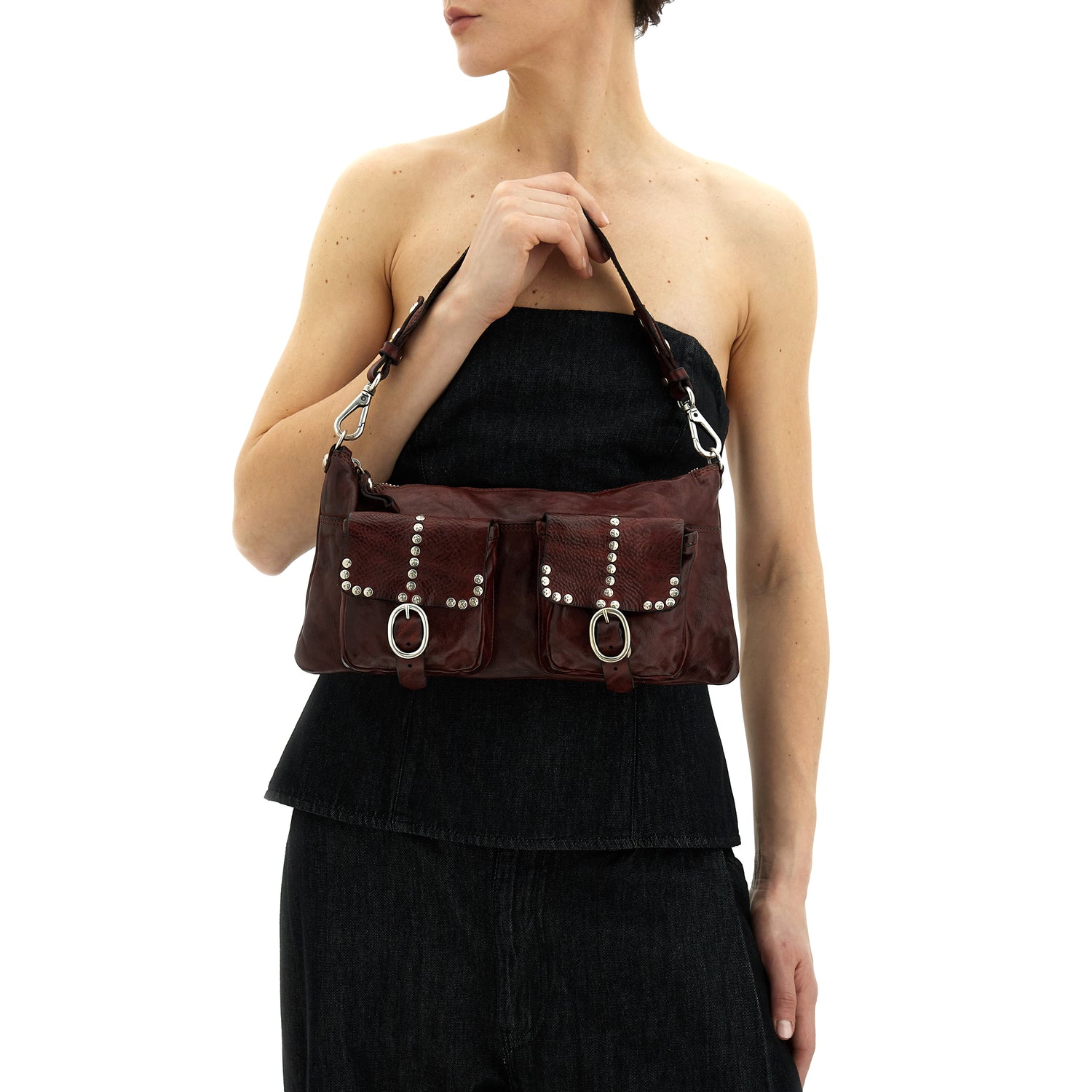 OTTAVIA BURGUNDY UTILITY shoulder bag by Campomaggi