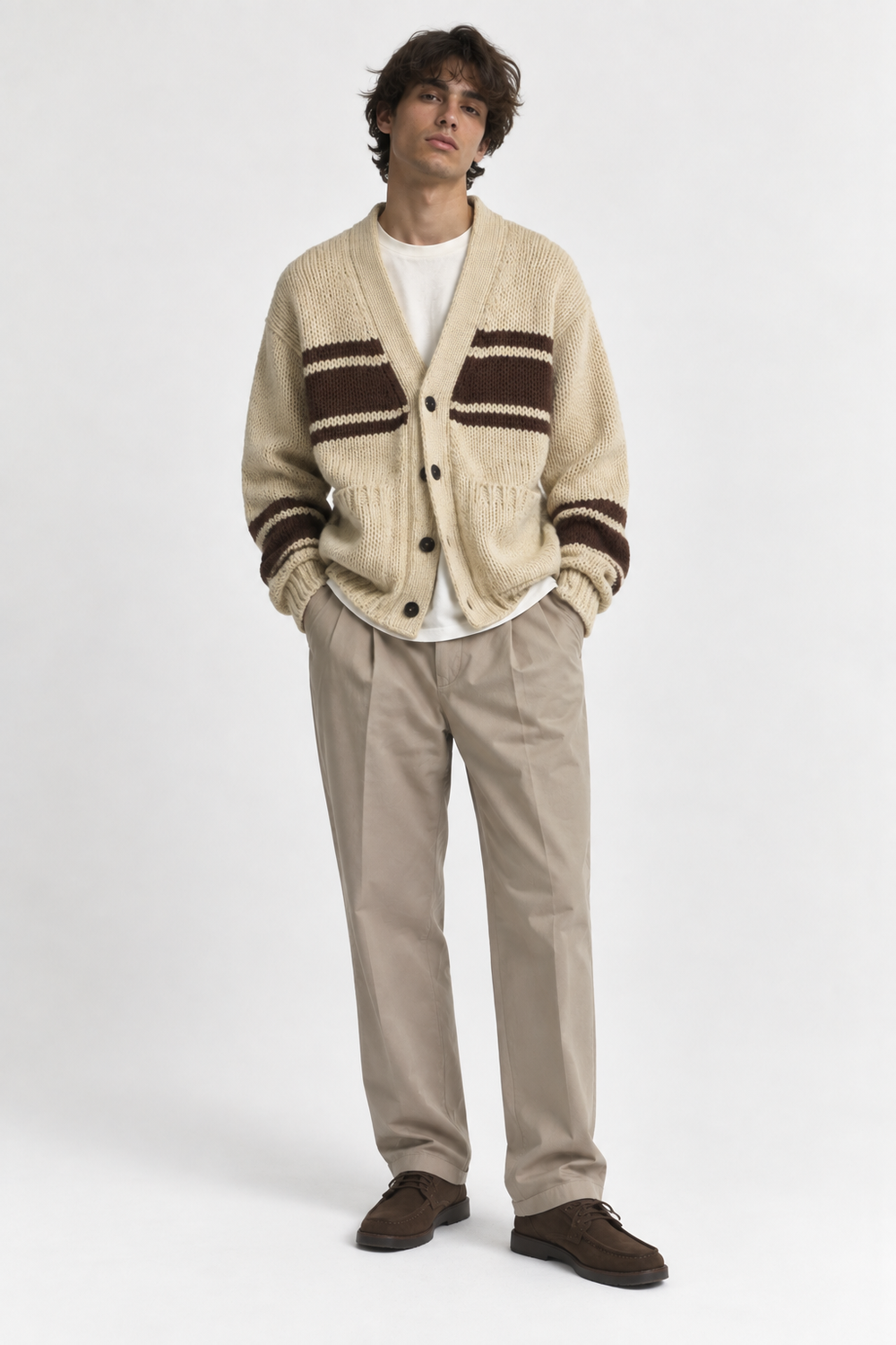 CHUNKY WOOL CARDIGAN by UNIVERSAL WORKS