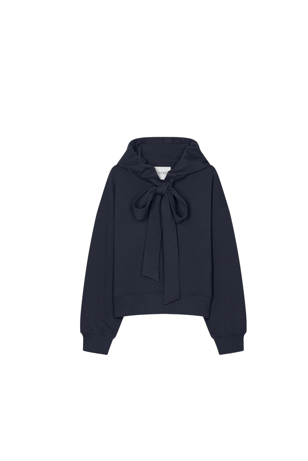 DARK NIGHT BOW-DETAIL HOODIE by CLOSED