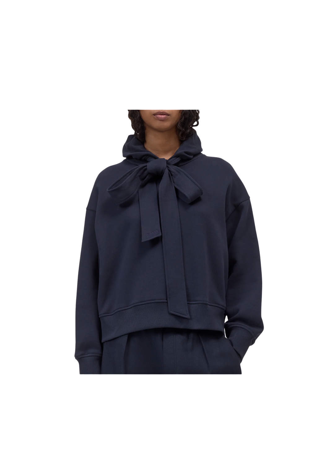 DARK NIGHT BOW-DETAIL HOODIE by CLOSED