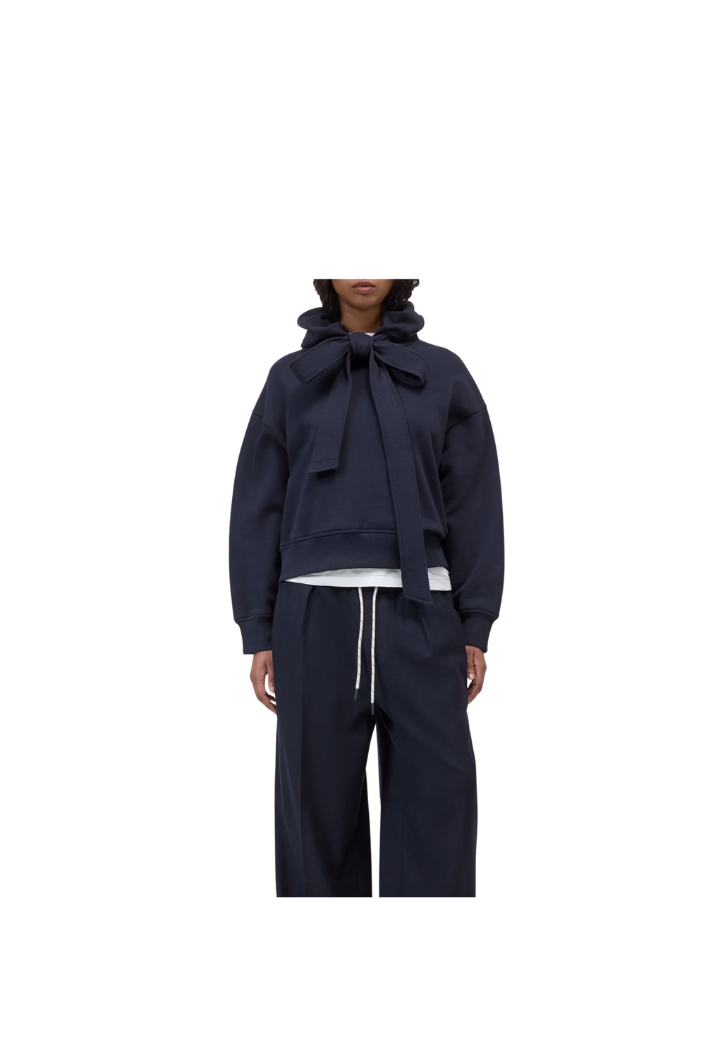 DARK NIGHT BOW-DETAIL HOODIE by CLOSED
