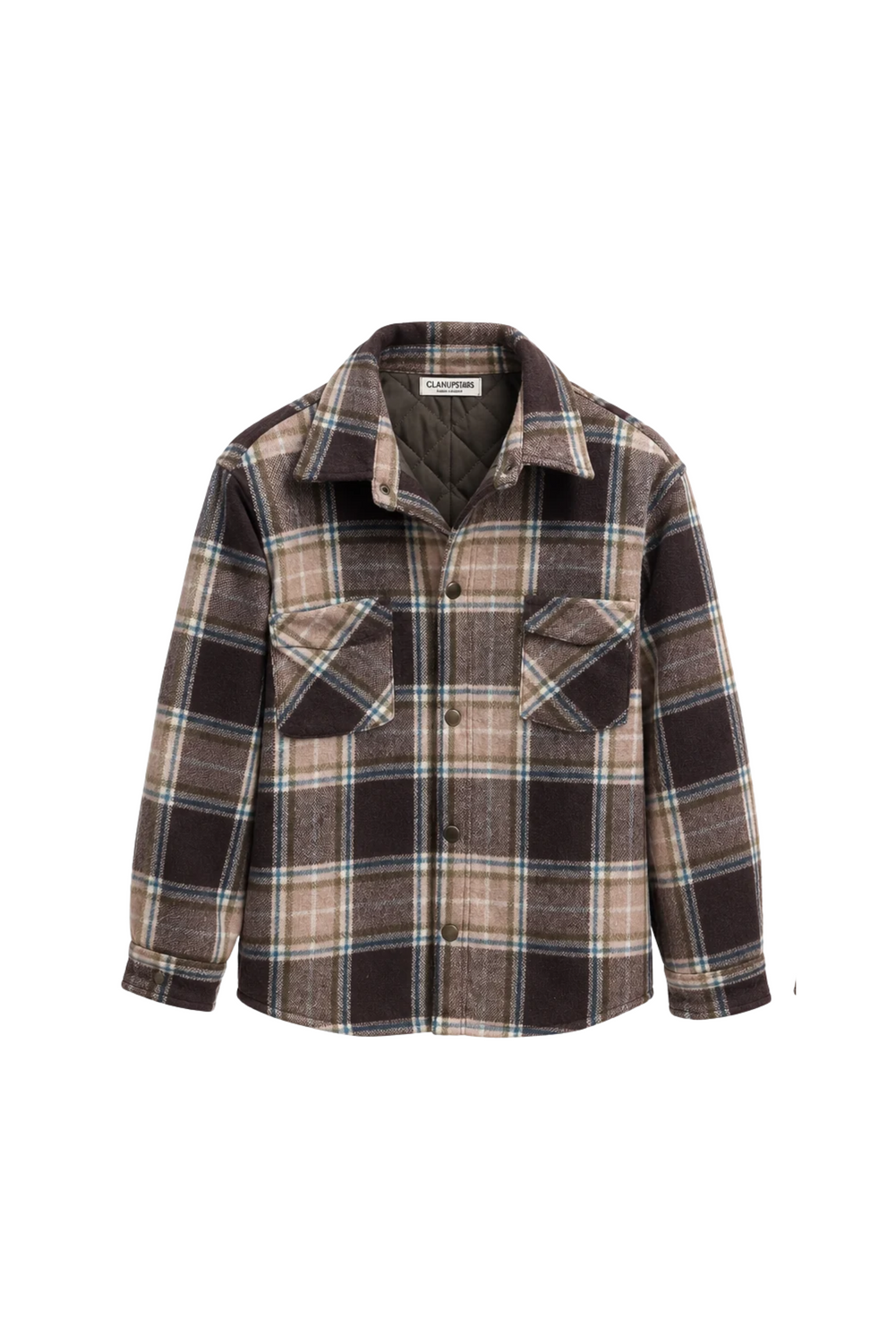 Padded check overshirt by Clan Upstair
