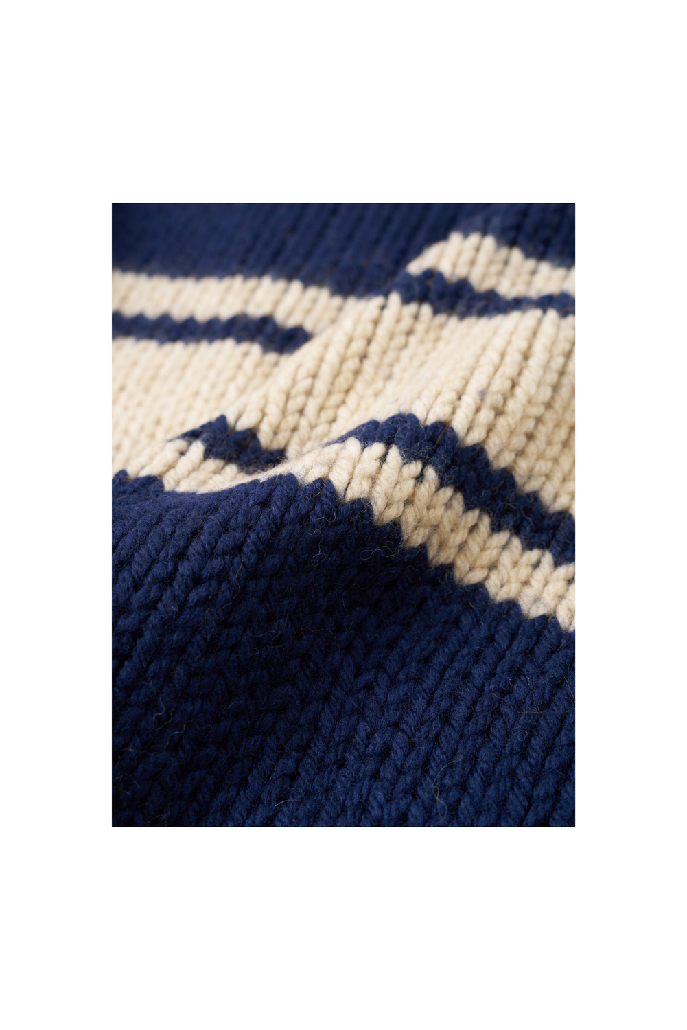 CHUNKY WOOL NAVI CARDIGAN by UNIVERSAL WORKS