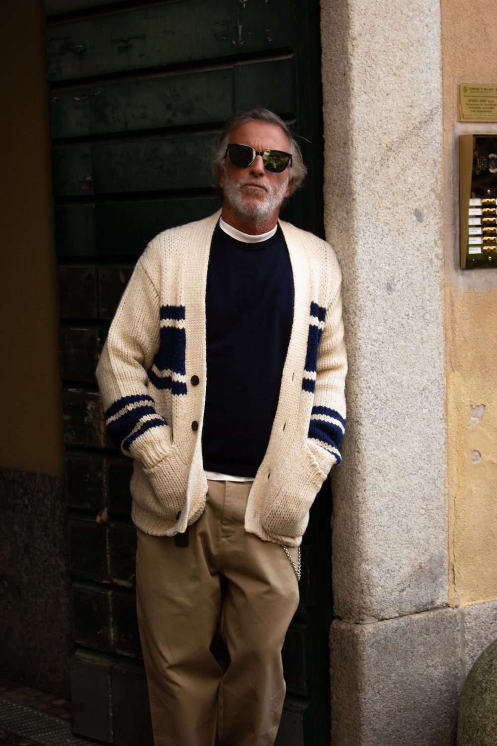 LANGDALE SAND Cardigan by Universal Works