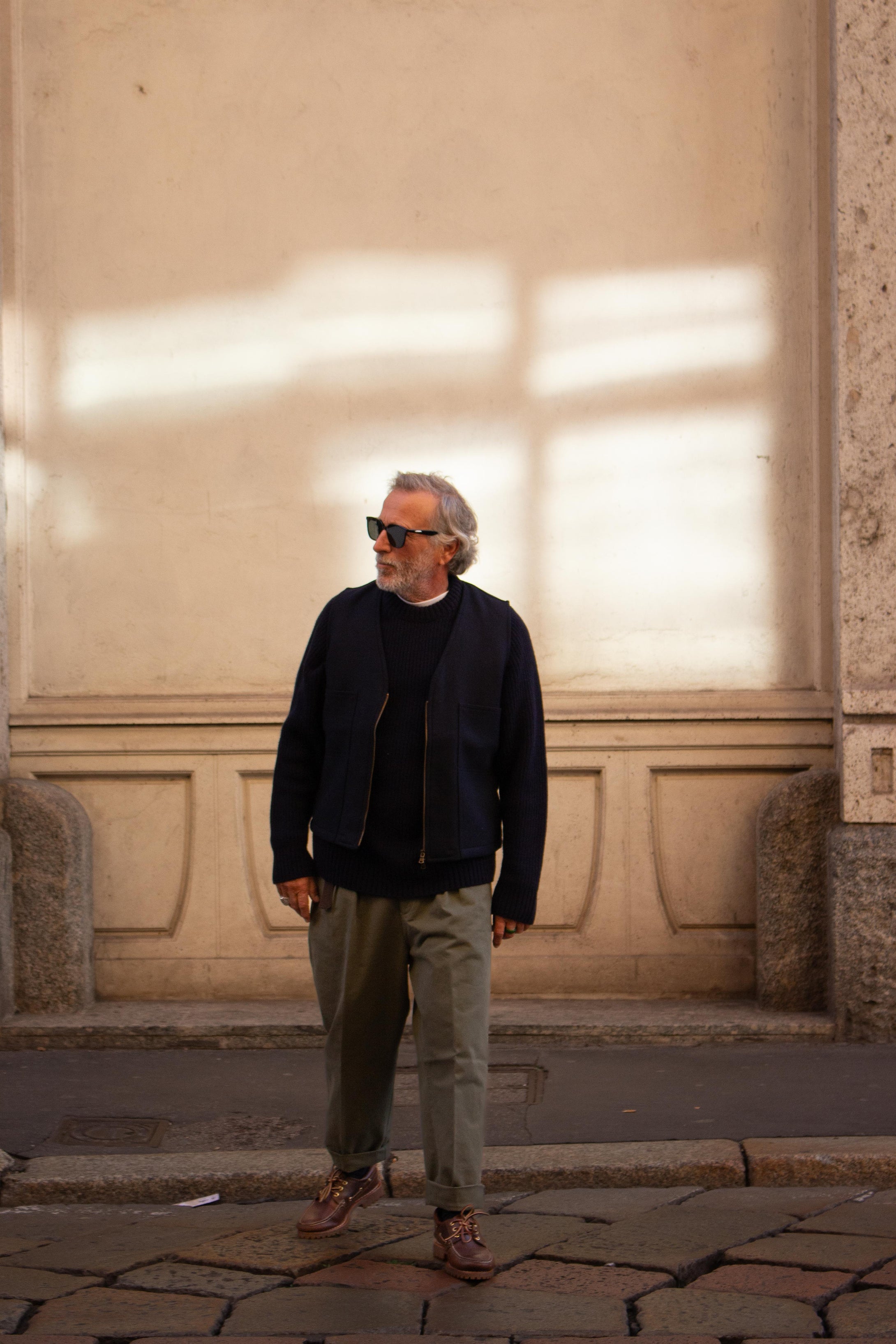 ZIP BLU Gilet by Clan Upstairs Private Label