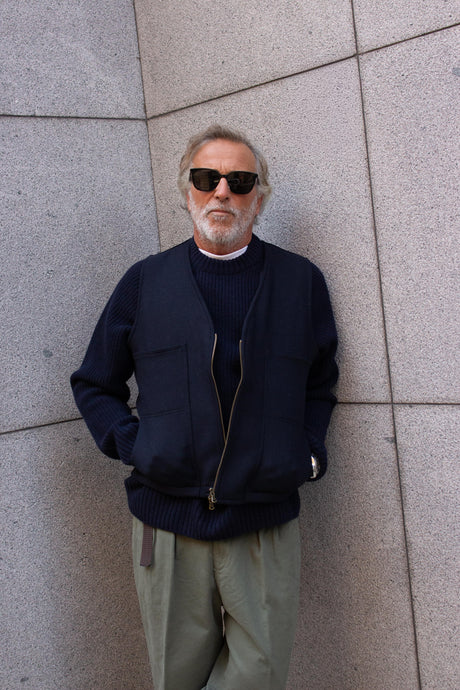 MAGLIA W112GM5 BLU Sweater by Clan Upstairs Private Label