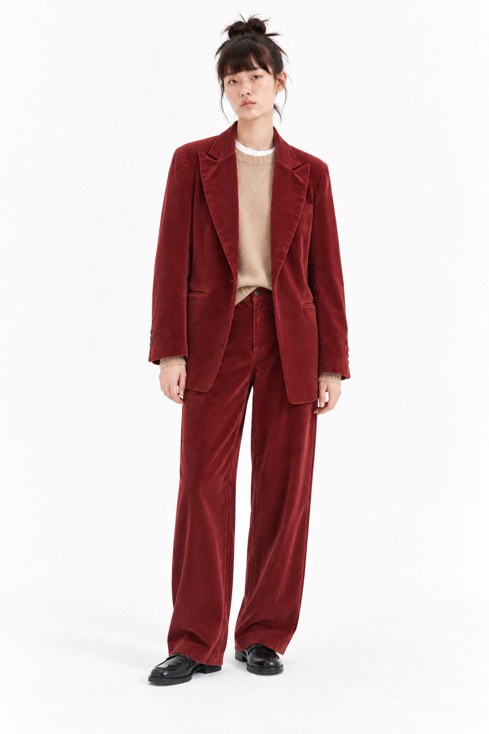 KLELIA CORDUROY BORDEAUX Trousers by Clan Upstairs Private Label