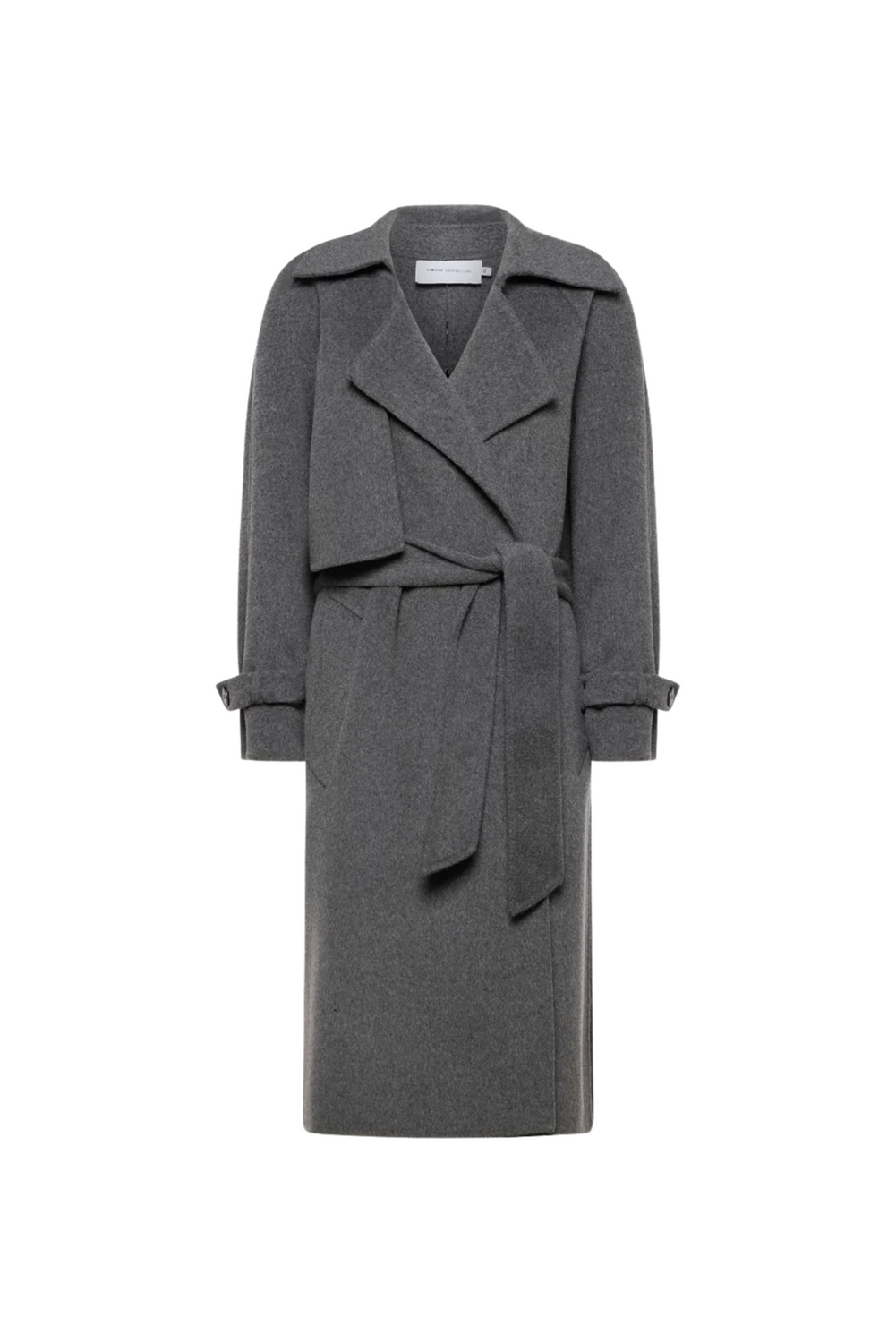 TRENCH IN DOUBLE CLOTH LIGHT GRAPHITE Coat by Simona Corsellini
