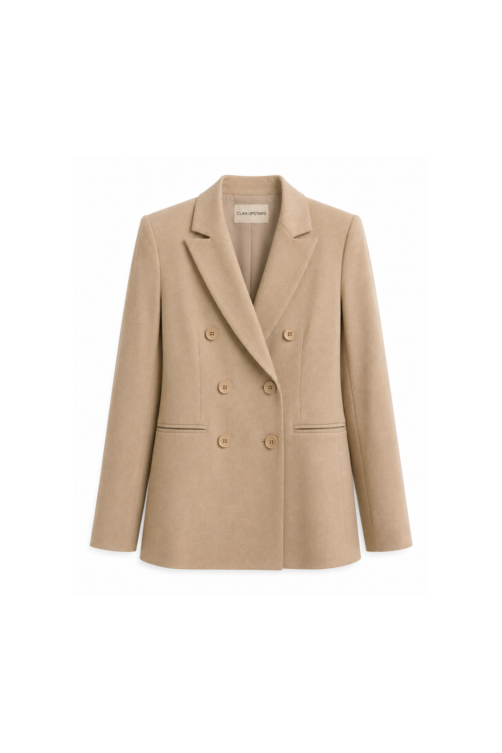 AMELIA DOUBLE BREASTED BLAZER SABBIA by Clan Upstairs Private Label