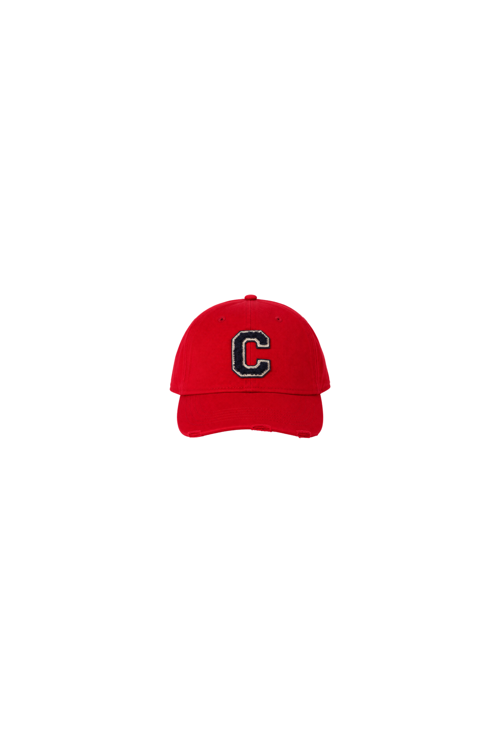 'C' LOGO BASEBALL HAT ROSSO by Clan Upstairs Private Label