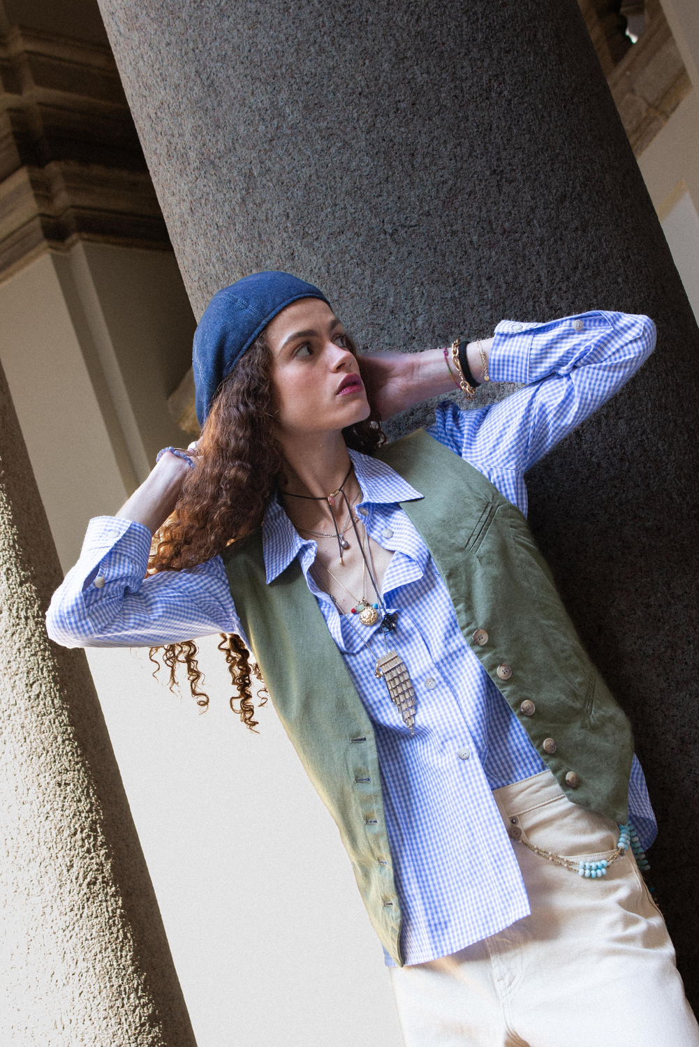 LOLA VERDE Gilet by Clan Upstairs Private Label