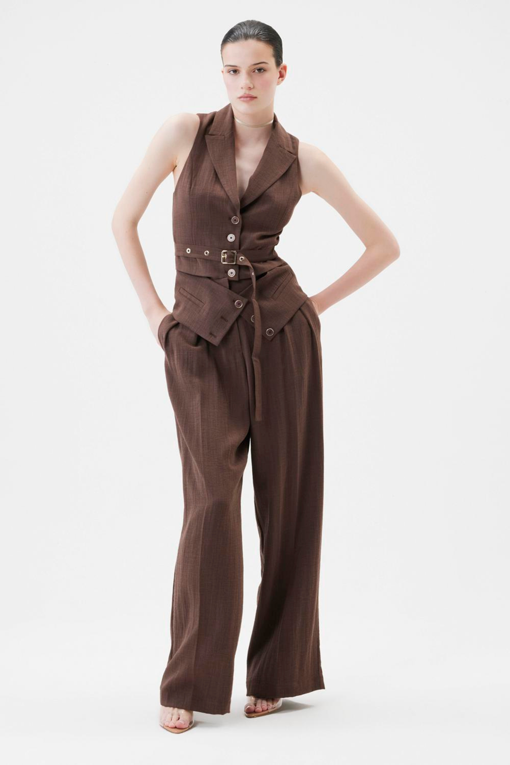 FLAMED CANVAS V0771 Trousers by Simona Corsellini