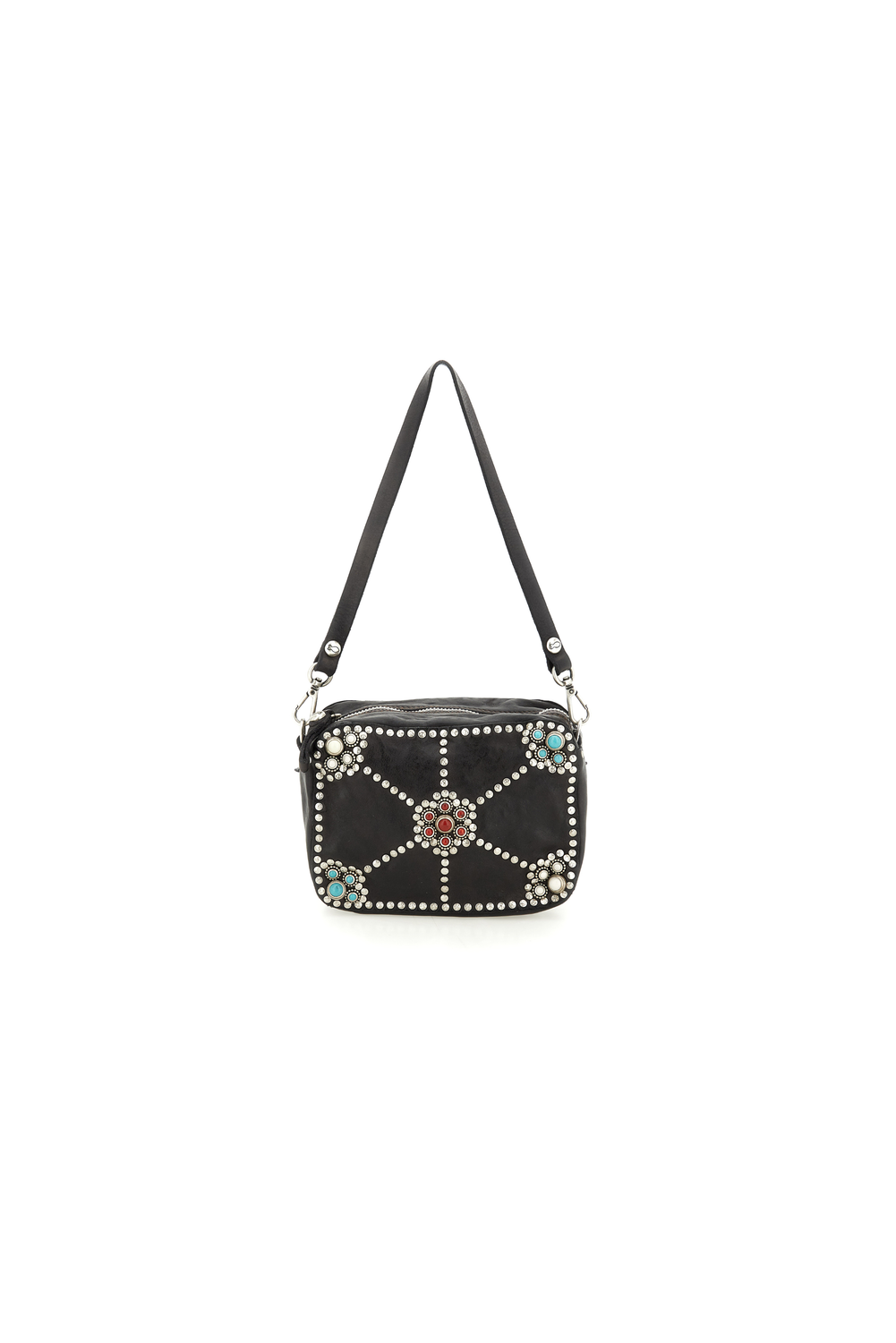 KATE BLACK STUDDED Shoulder bag by Campomaggi