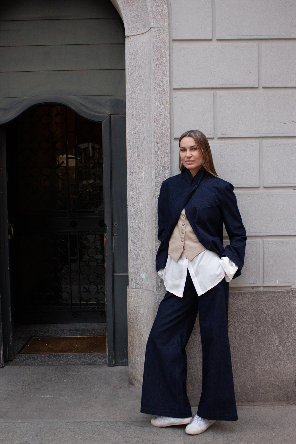 KEIRA DENIM DARK Blazer by Clan Upstairs Private Label