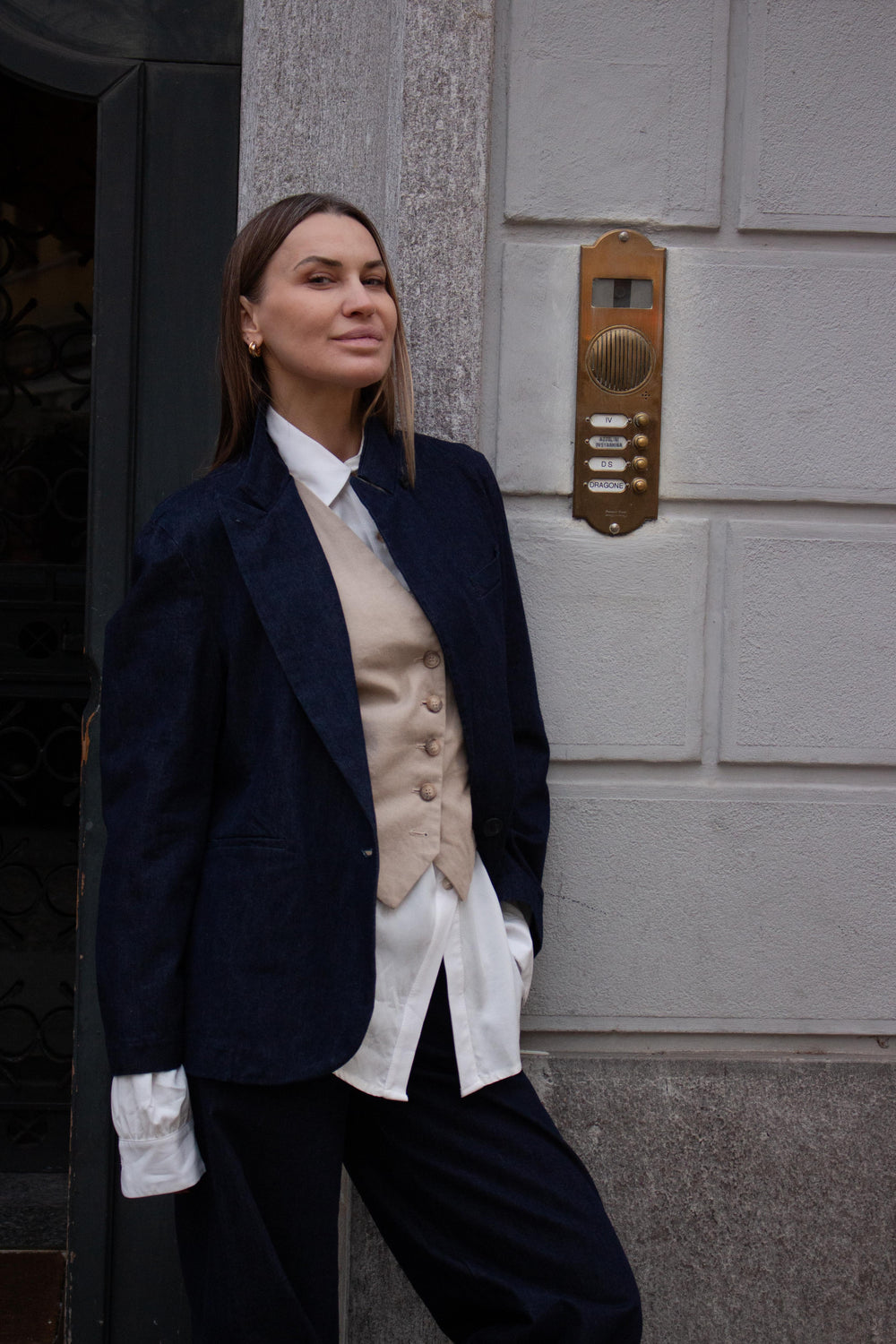 KEIRA DENIM DARK Blazer by Clan Upstairs Private Label