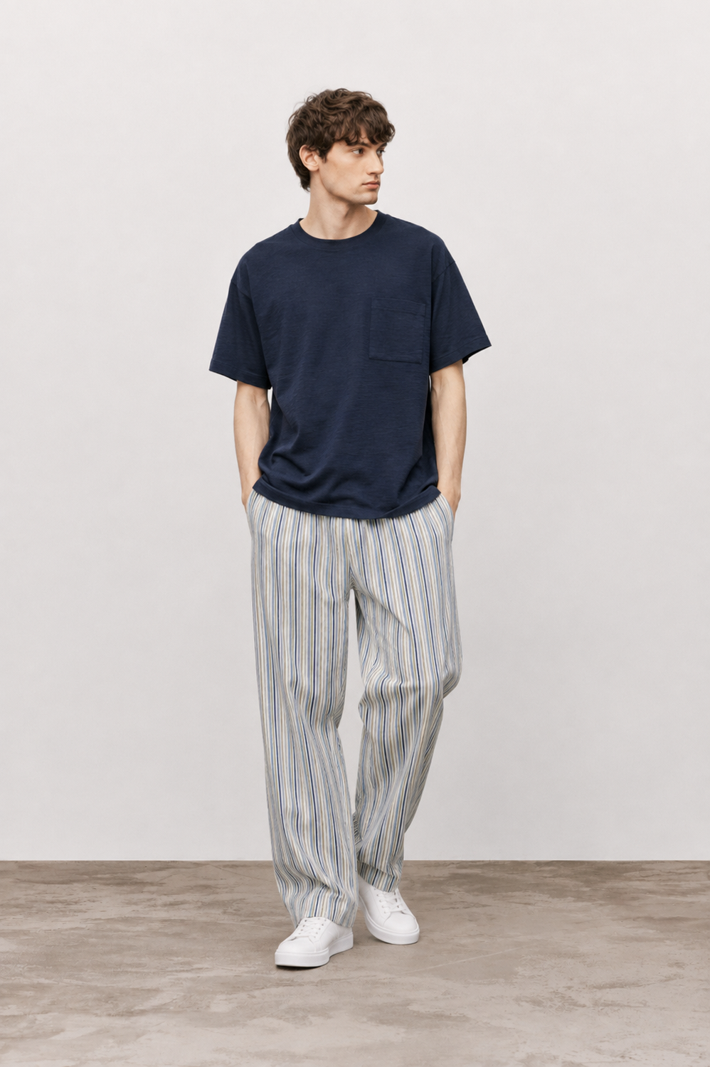 T-SHIRT M/C BLU by Clan Upstairs Private Label