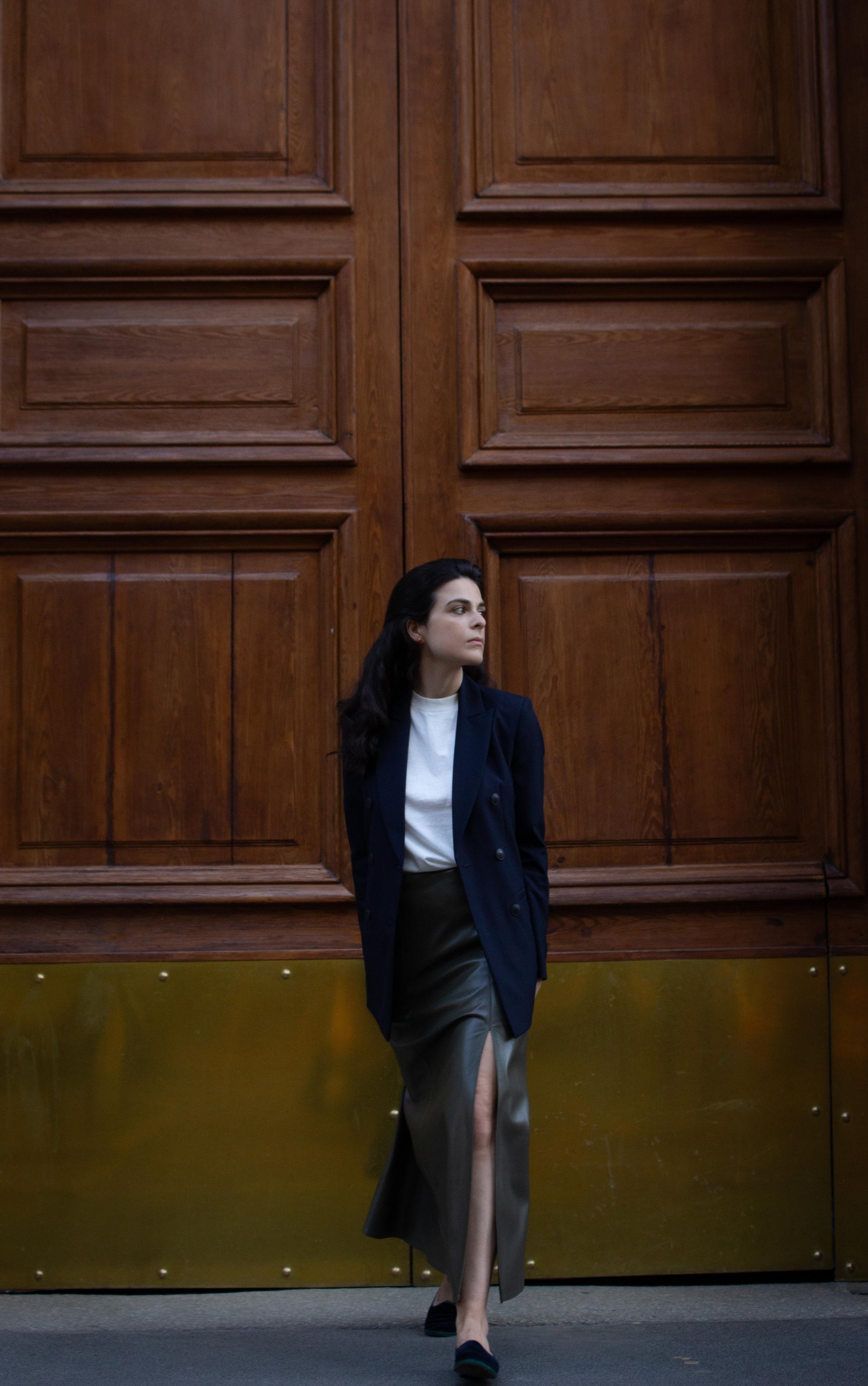 AMELIA NAVY Blazer by Clan Upstairs Private Label