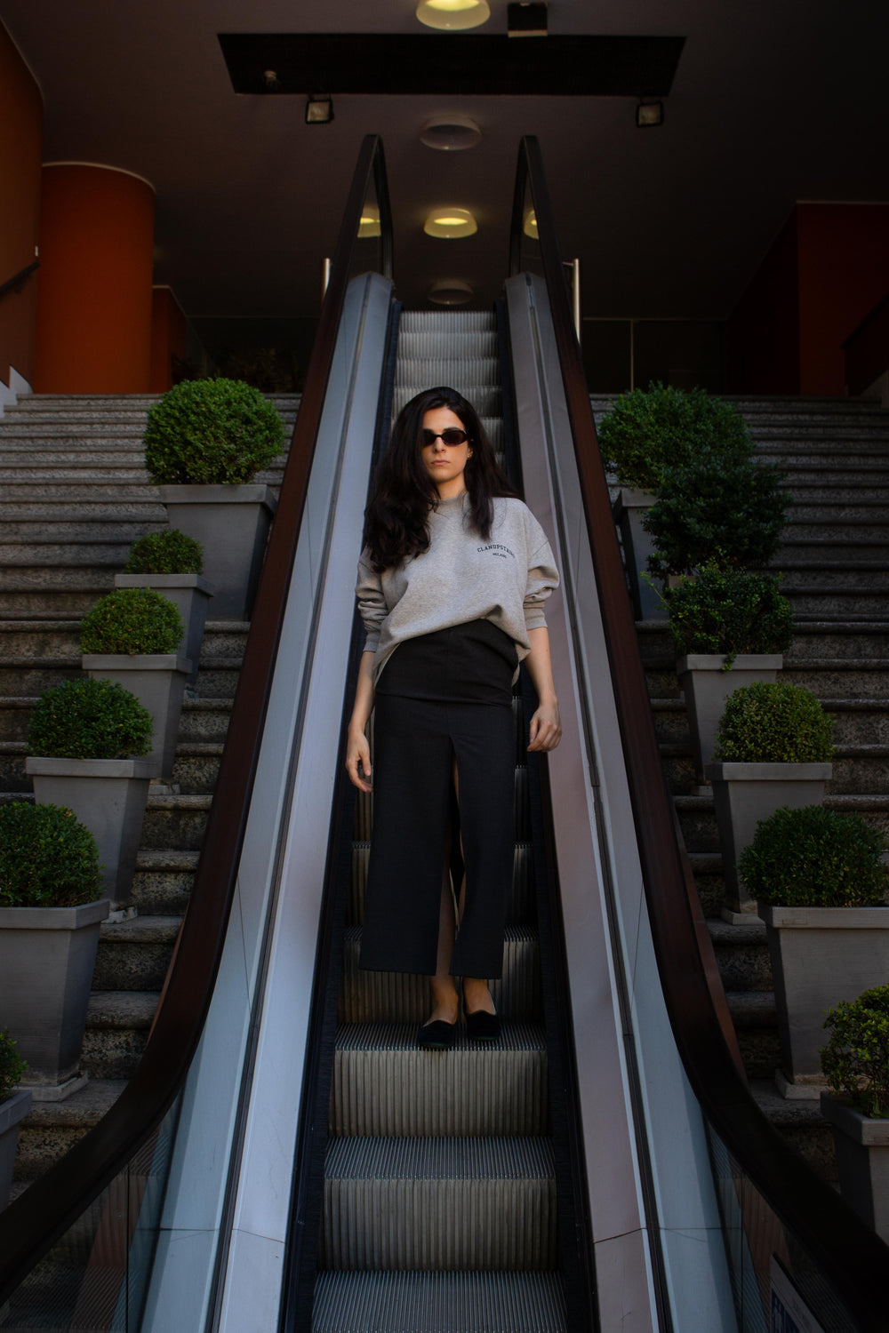 MARYLIN GRIGIO Skirt by Clan Upstairs Private Label